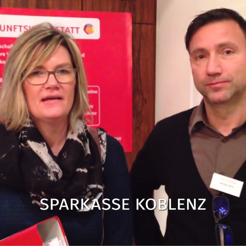Simone Hergott-Hoenig, Michael Weiss - Mitarbeiter der Sparkasse Koblenz