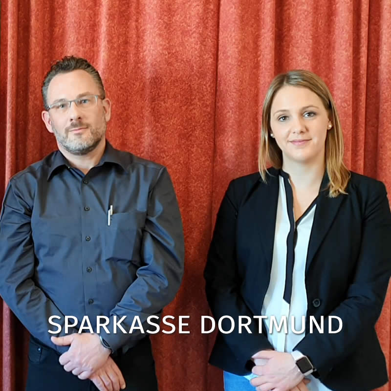 Ingo Kronsbein, Jasmin Hoffmann - Mitarbeiter der Sparkasse Dortmund