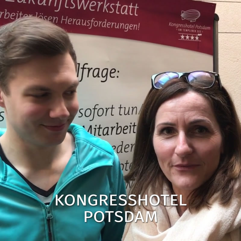 Matthias Januschke und Ulrike Schiffner - Mitarbeiter des Kongresshotels Potsdam